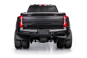 Ford Super Duty F-450 Bumper - Rear - Addictive Desert Designs - HoneyBadger - Hammer Black with Satin Black Panels - `23-`26
